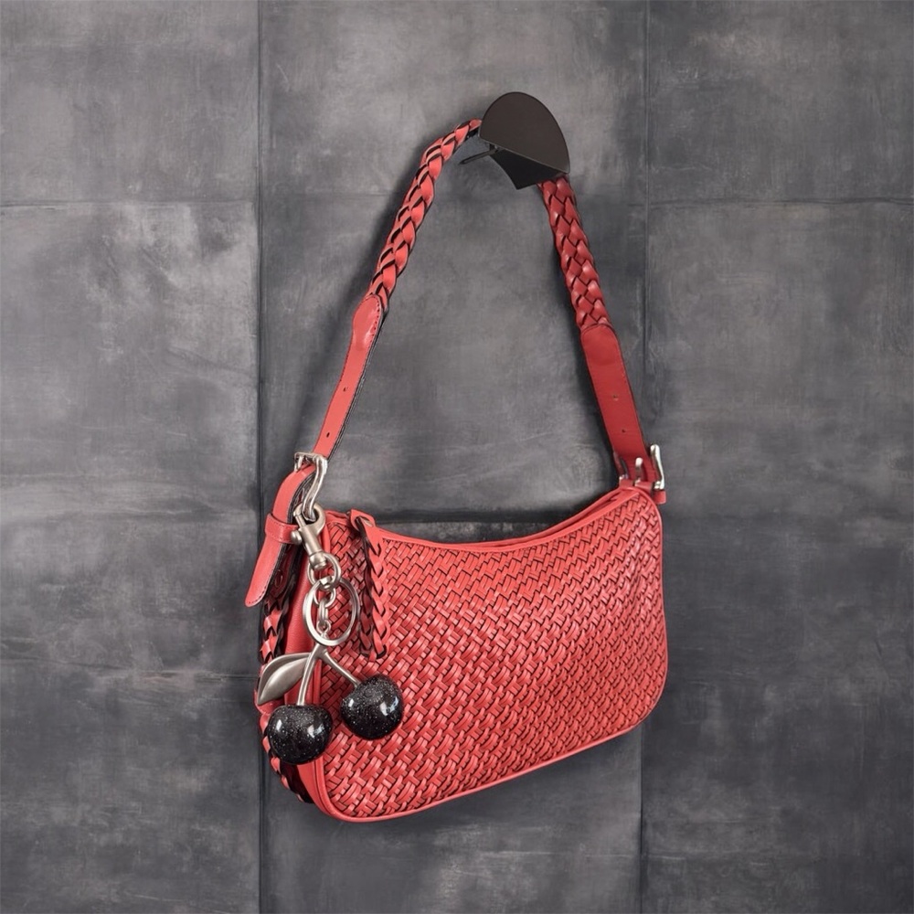 Talbots Red Woven Shoulder Bag